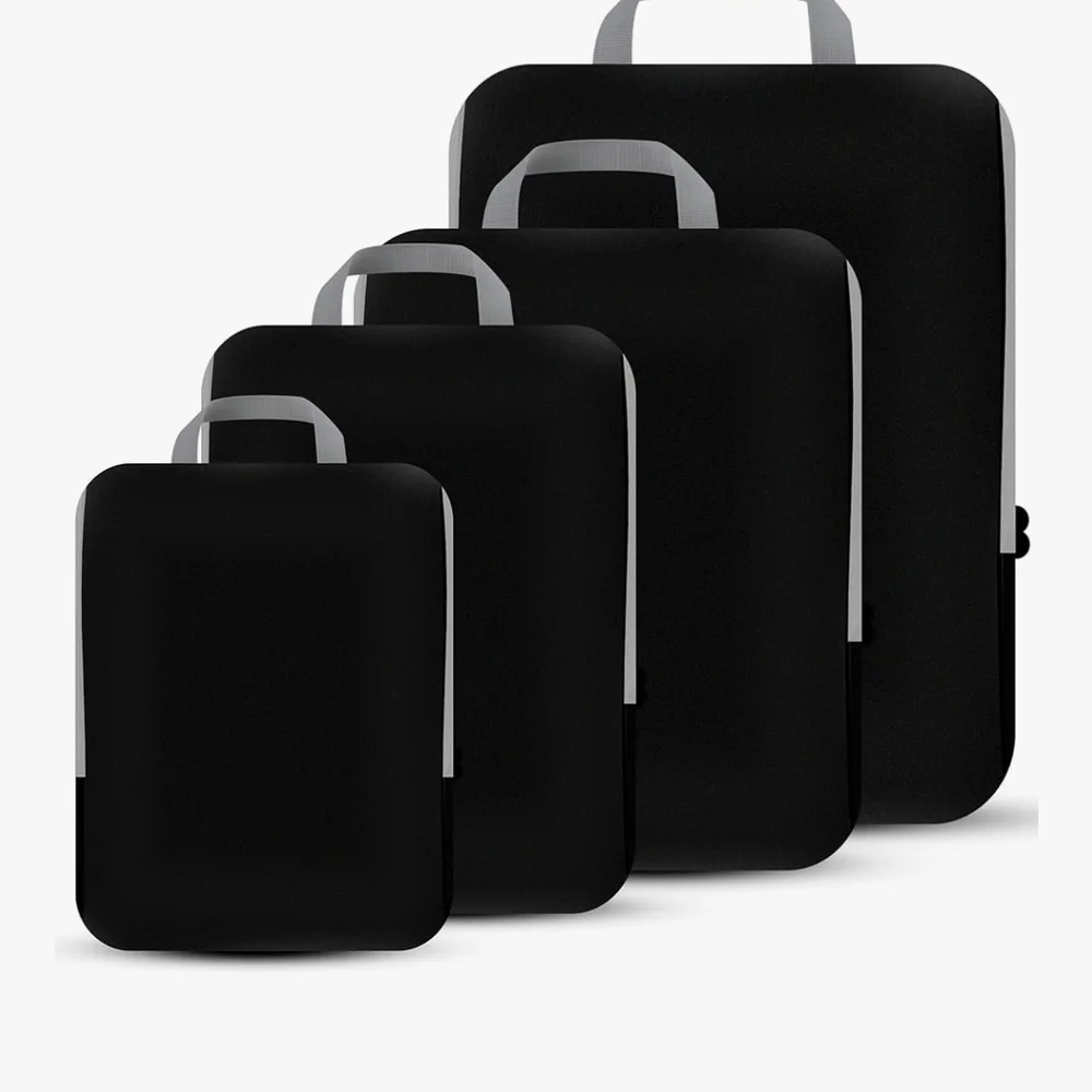 Packing Cubes Travel Accessories Packing Organizers Compression Bags Black